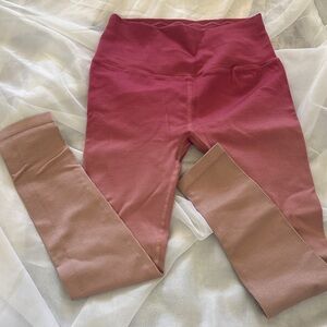 Spiritual Gangster Ombre Ribbed Leggings in Rose and Mauve